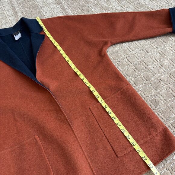 Pendleton Wool Double Face Long Jacket Blazer Women L Camel Brown Oversized Soft - Picture 8 of 9